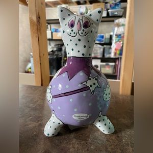 Hand painted ceramic piggy bank